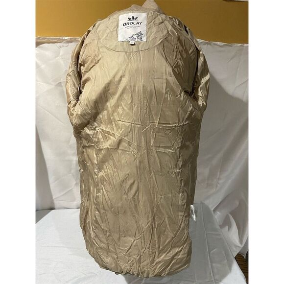Orolay Down Women's Beige Puffer Jacket XS Faux Fur Hood Winter Coat - Picture 6 of 7